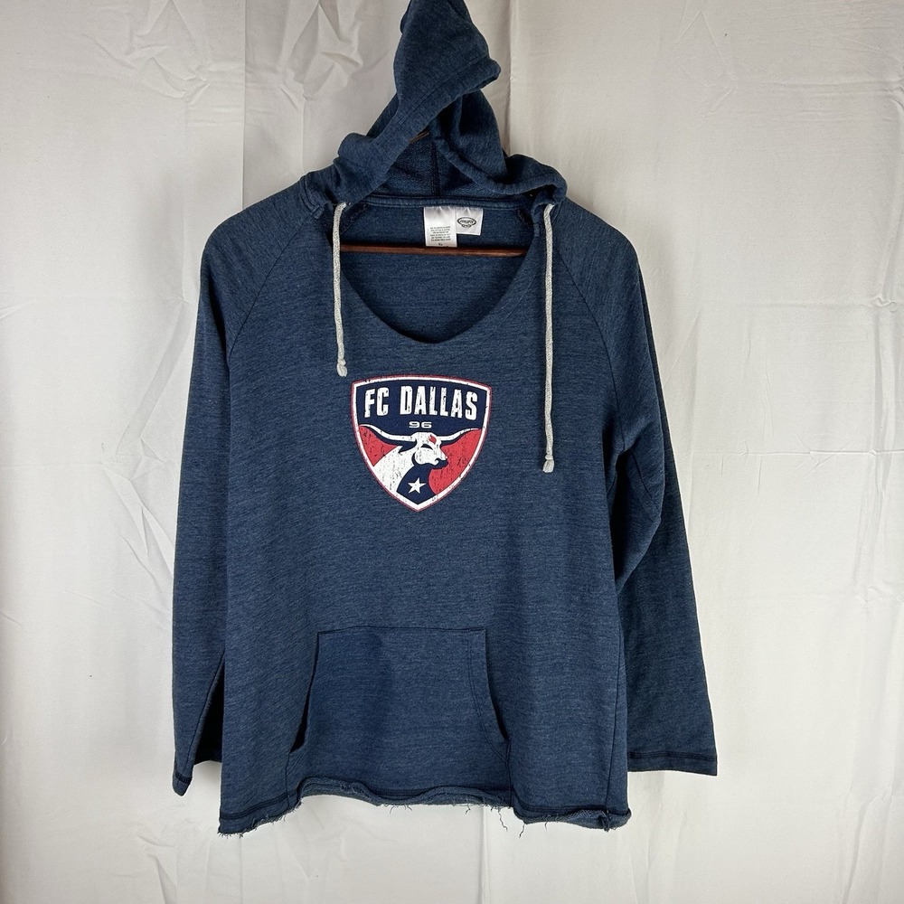F.C. Dallas Soccer Women's Blue Hoodie Concepts Pullover Sweater Size XL Soccer‎